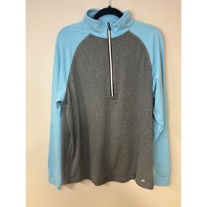 Anderson Ord Golf Pullover Mens M Gray Blue 1/4 Zip‎ Long Sleeve